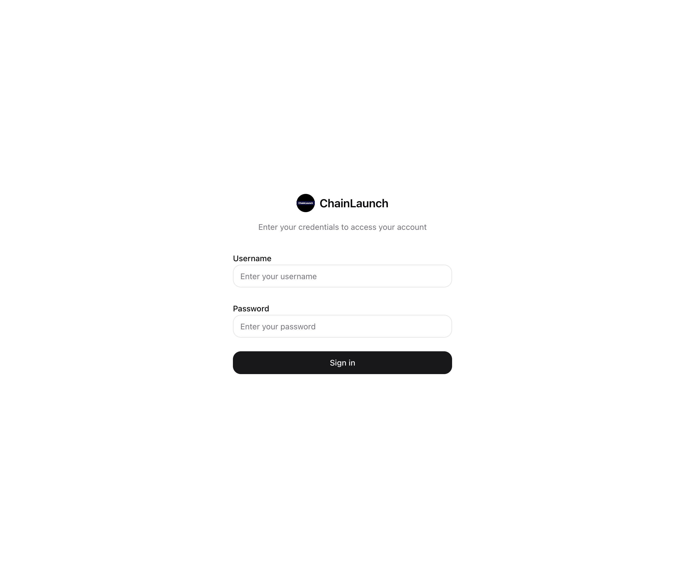 ChainLaunch Login